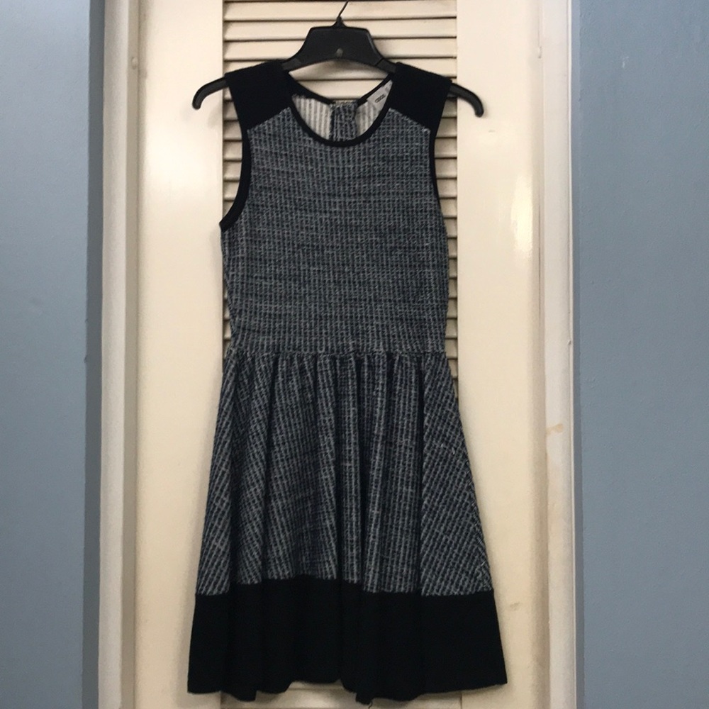 ASOS woven dress blue and black